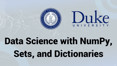 Data Science with NumPy, Sets, and Dictionaries