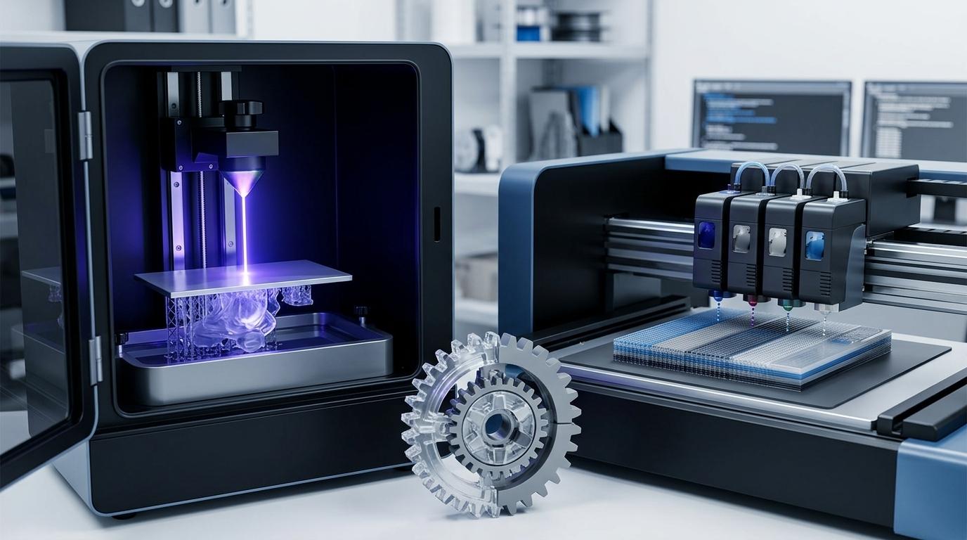 Material Jetting and Stereolithography