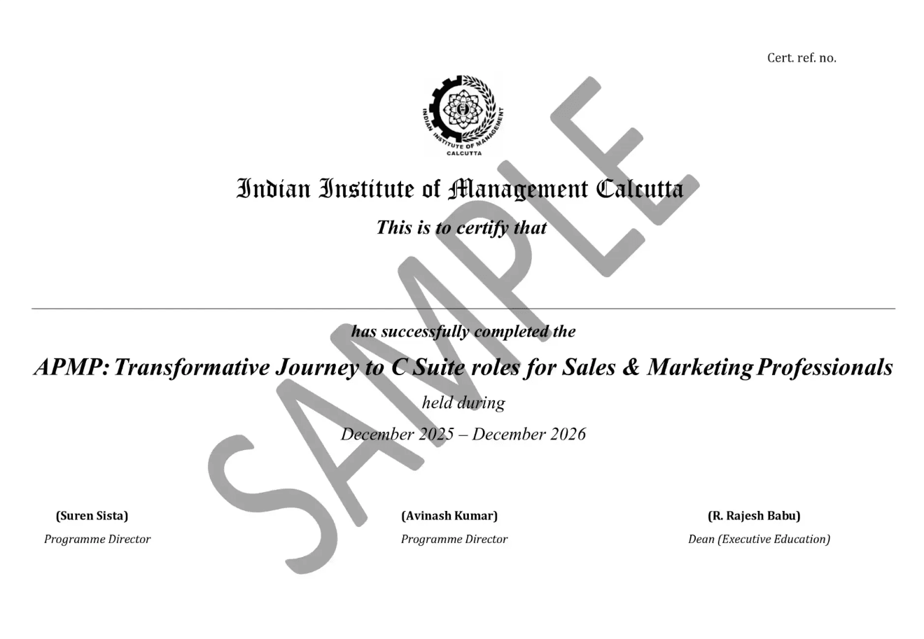 Sample Degree Certificate