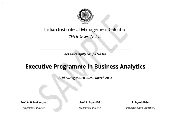 Sample Degree Certificate