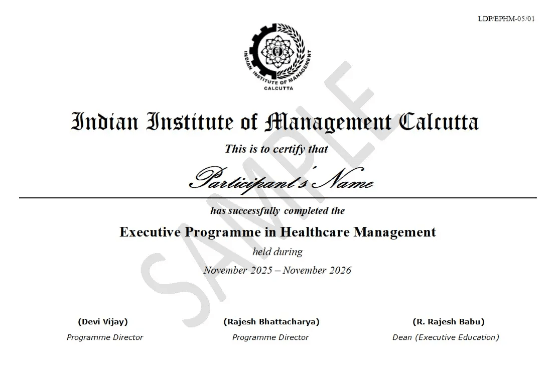 Sample Degree Certificate