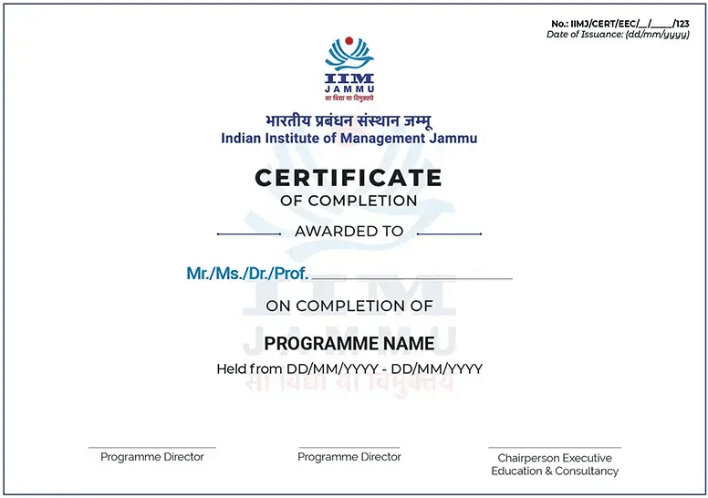 Sample Degree Certificate