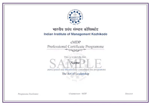 Sample Degree Certificate