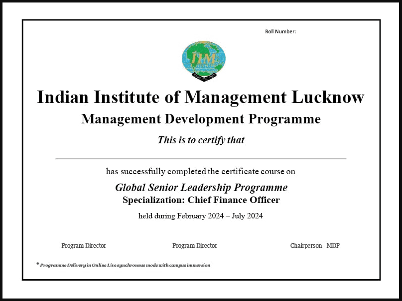 Sample Degree Certificate