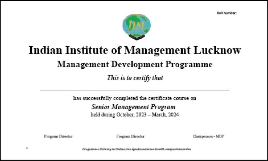 Sample Degree Certificate