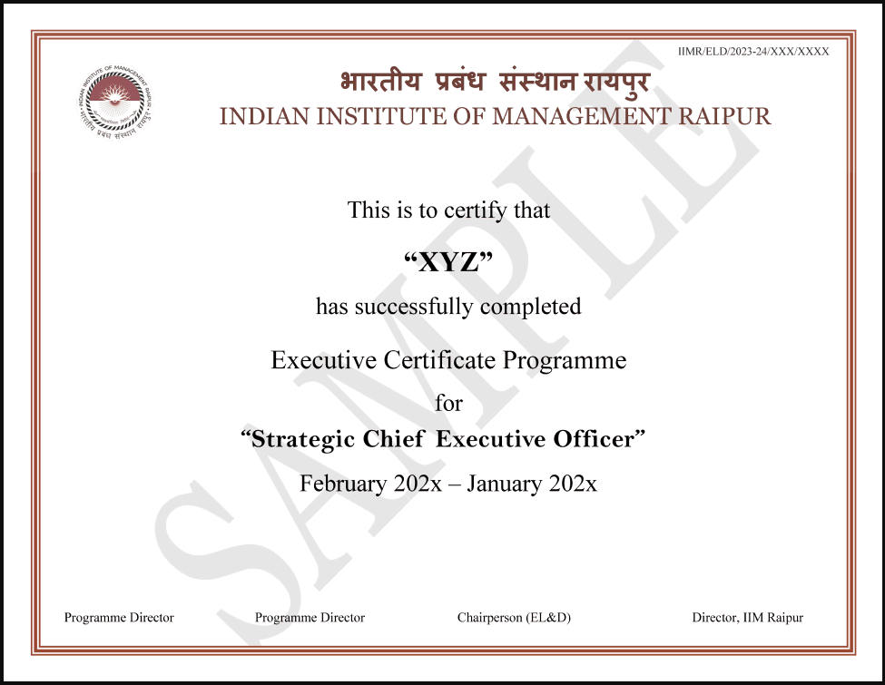 Sample Degree Certificate