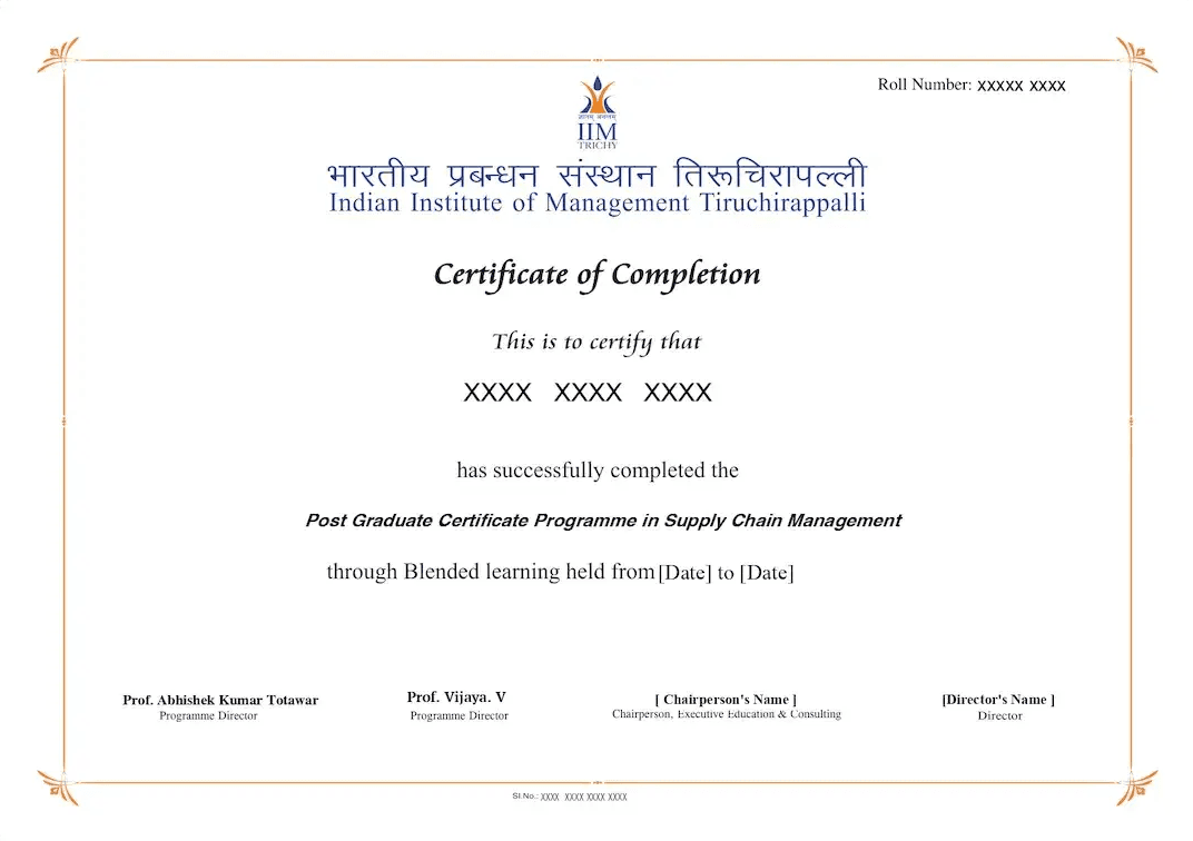 Sample Degree Certificate