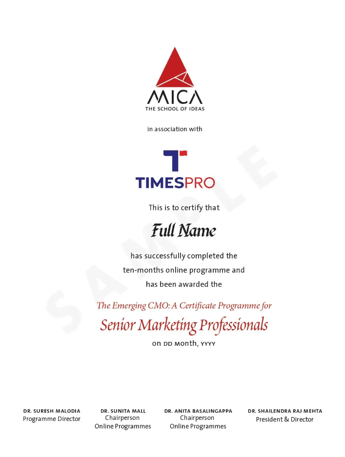 Sample Degree Certificate