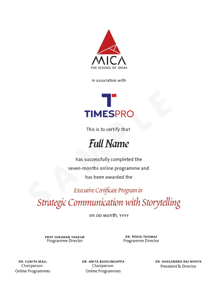 Sample Degree Certificate