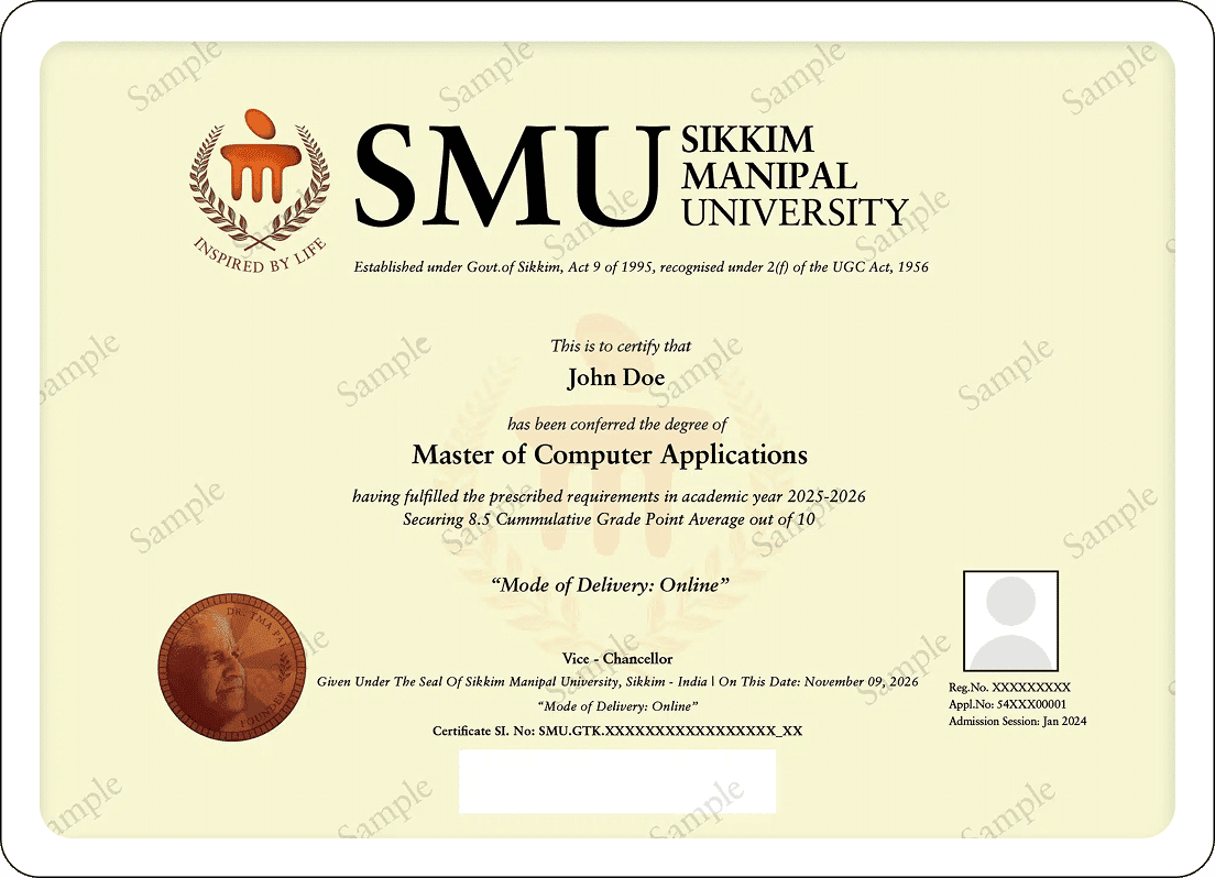 Sample Degree Certificate