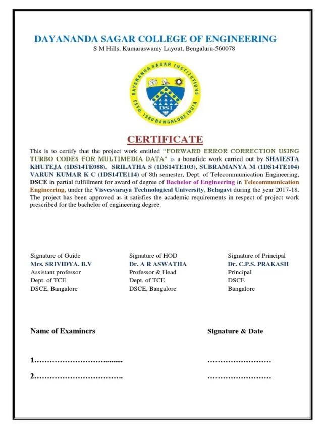 Sample Degree Certificate