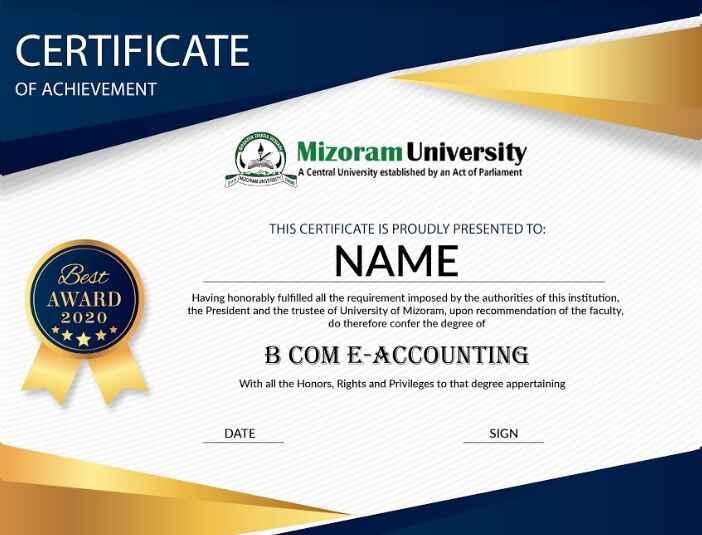 Sample Degree Certificate