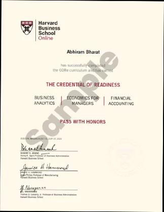 Sample Degree Certificate