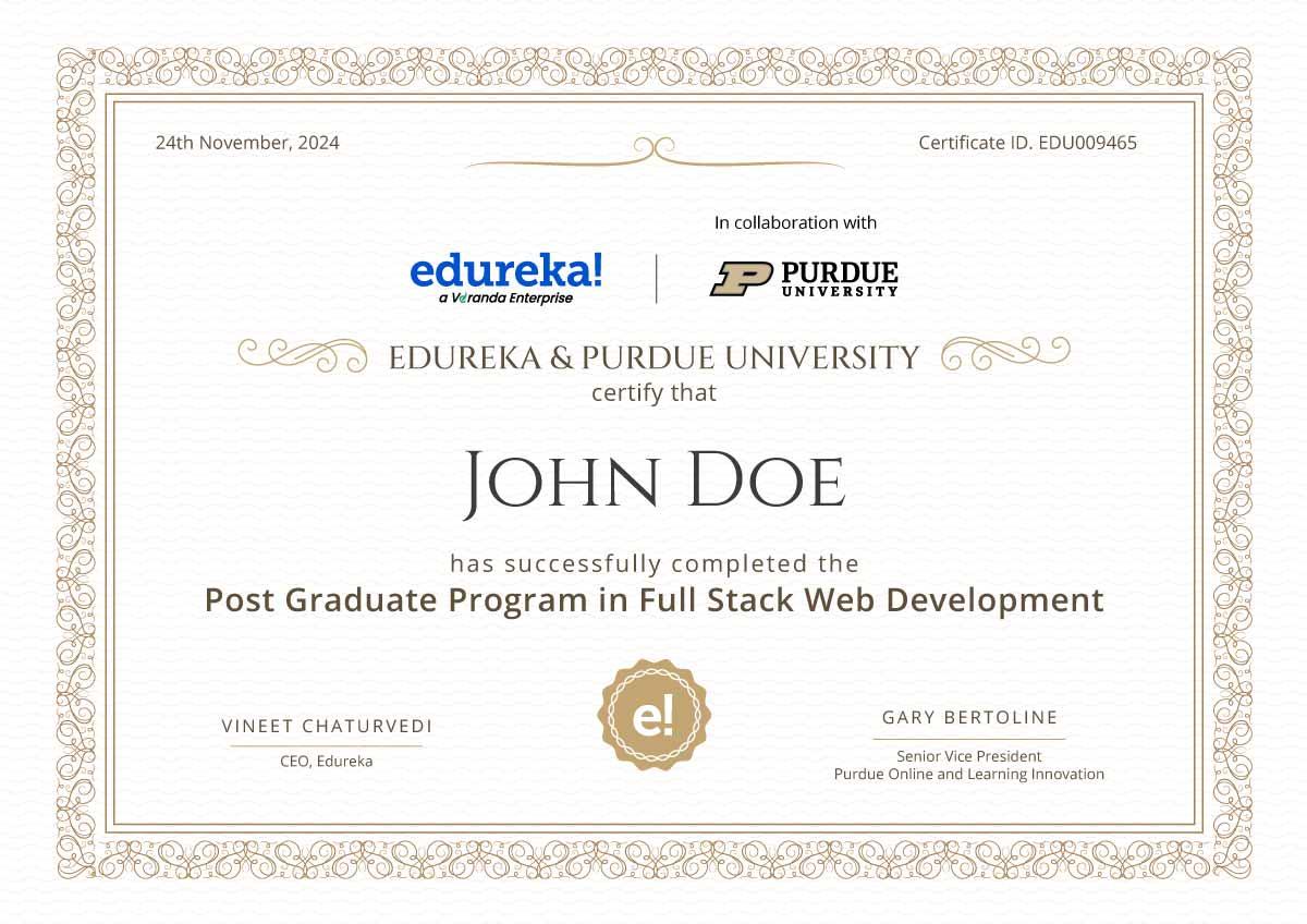 Sample Degree Certificate