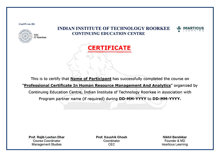 Sample Degree Certificate
