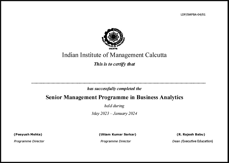 Sample Degree Certificate