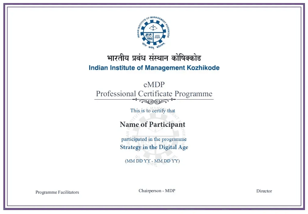 Sample Degree Certificate