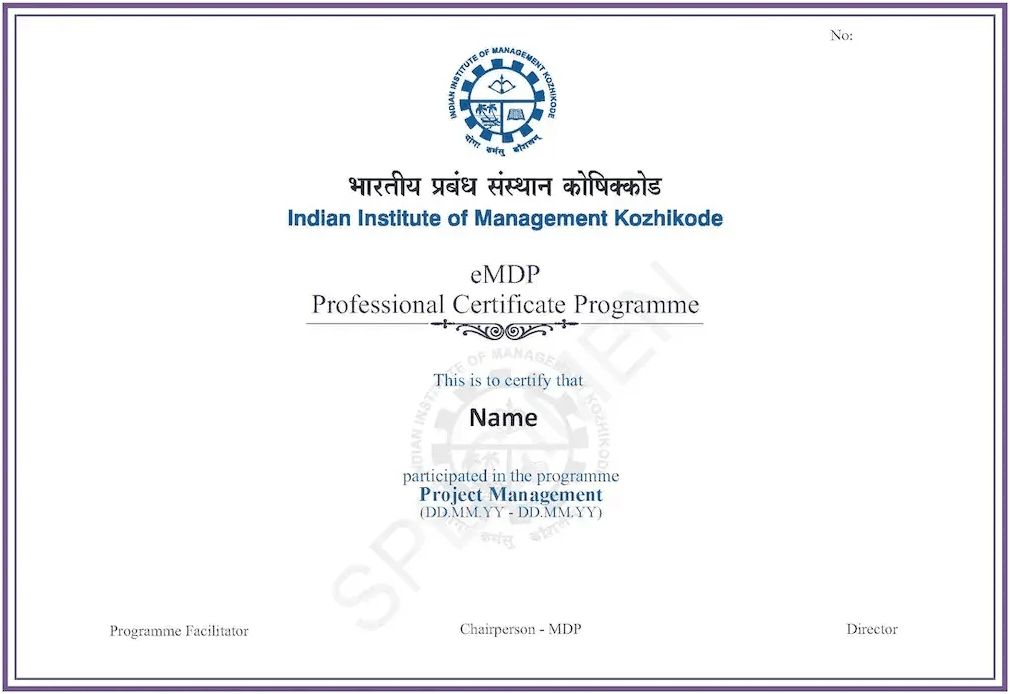 Sample Degree Certificate