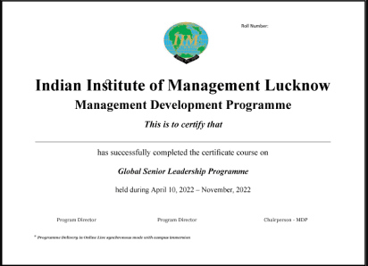 Sample Degree Certificate