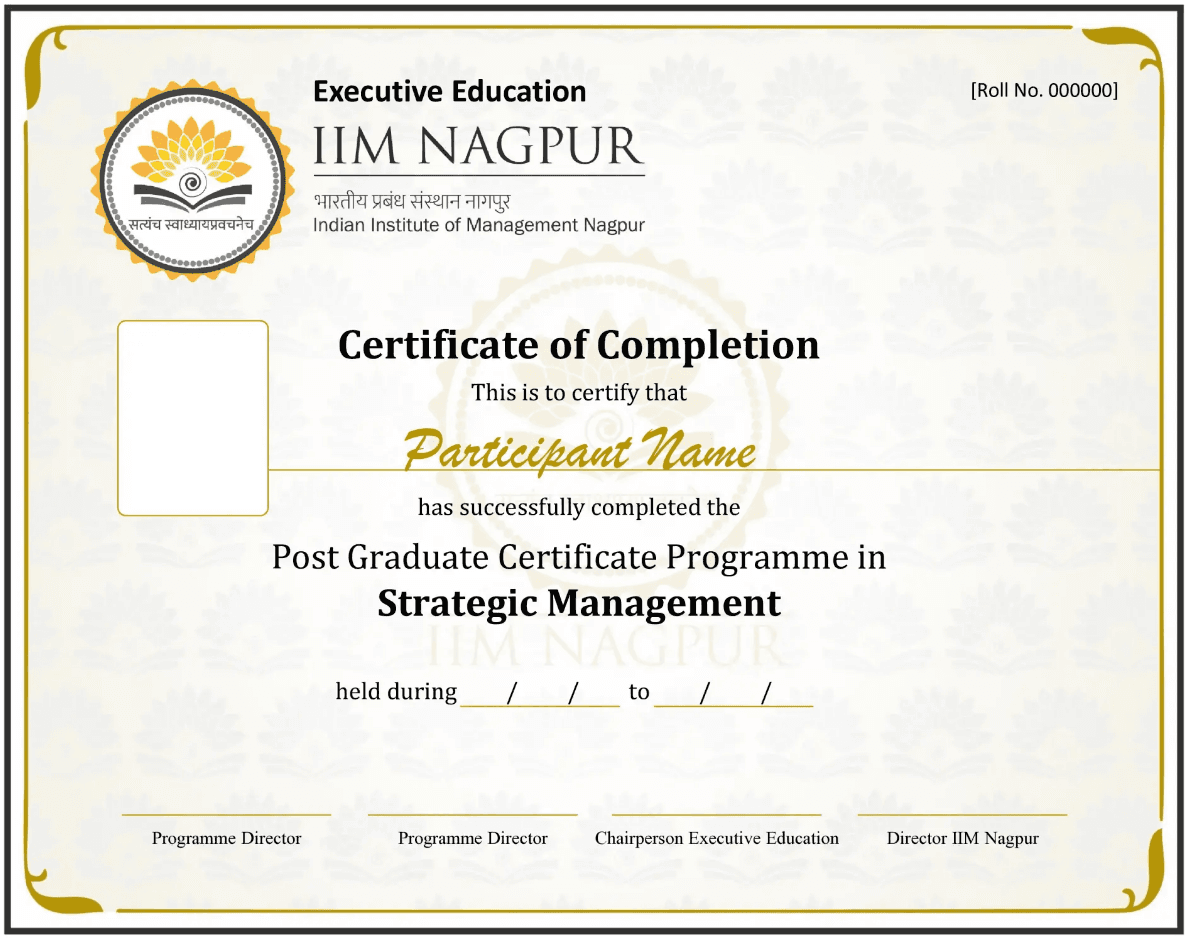 Sample Degree Certificate