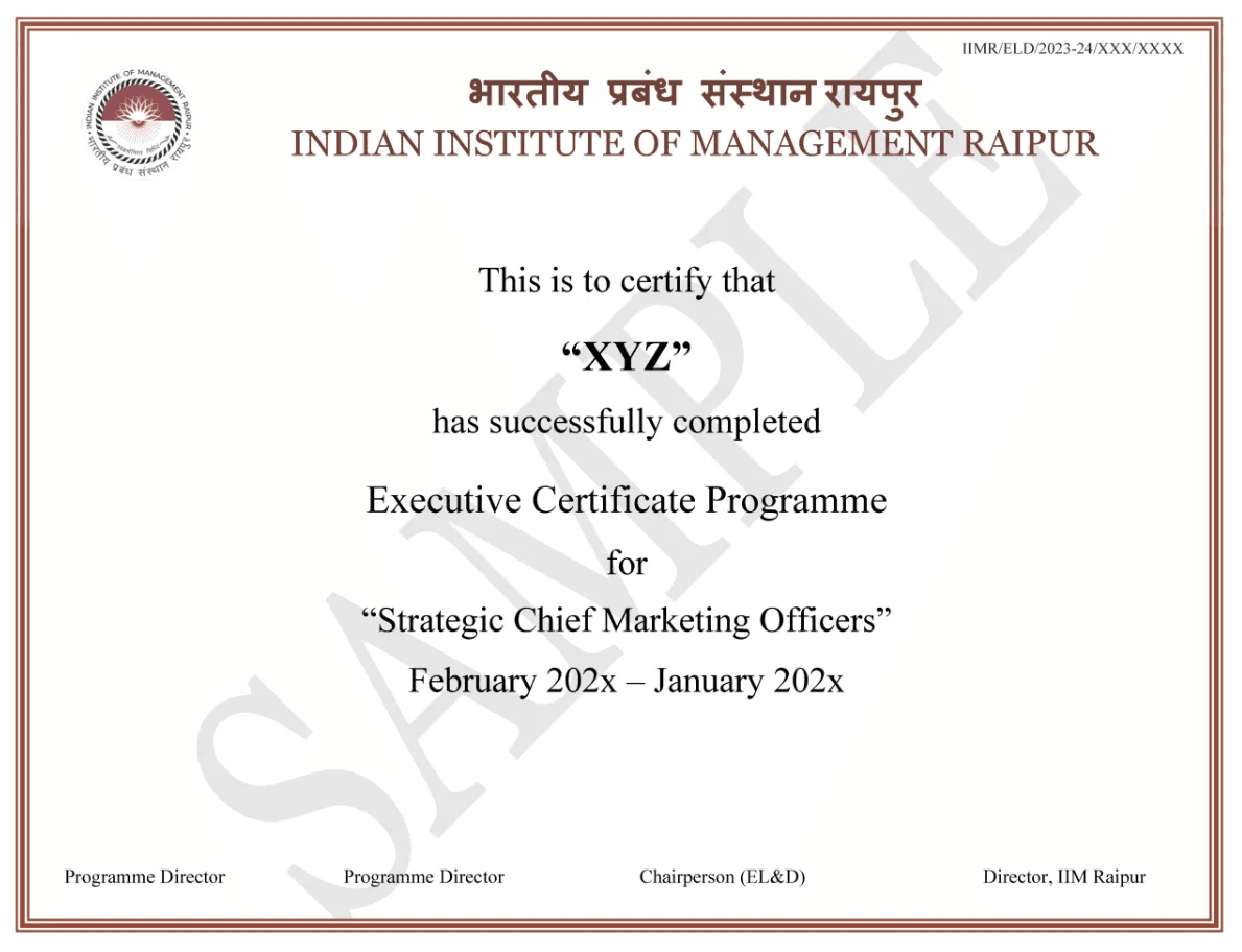 Sample Degree Certificate
