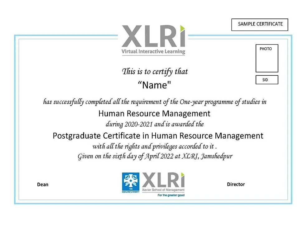 Sample Degree Certificate