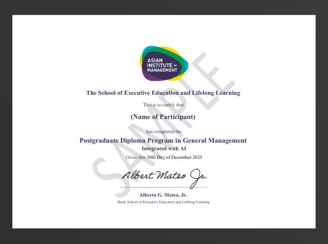 Sample Degree Certificate