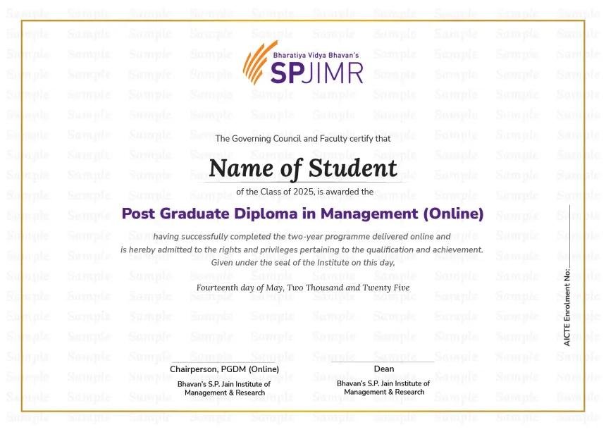 Sample Degree Certificate
