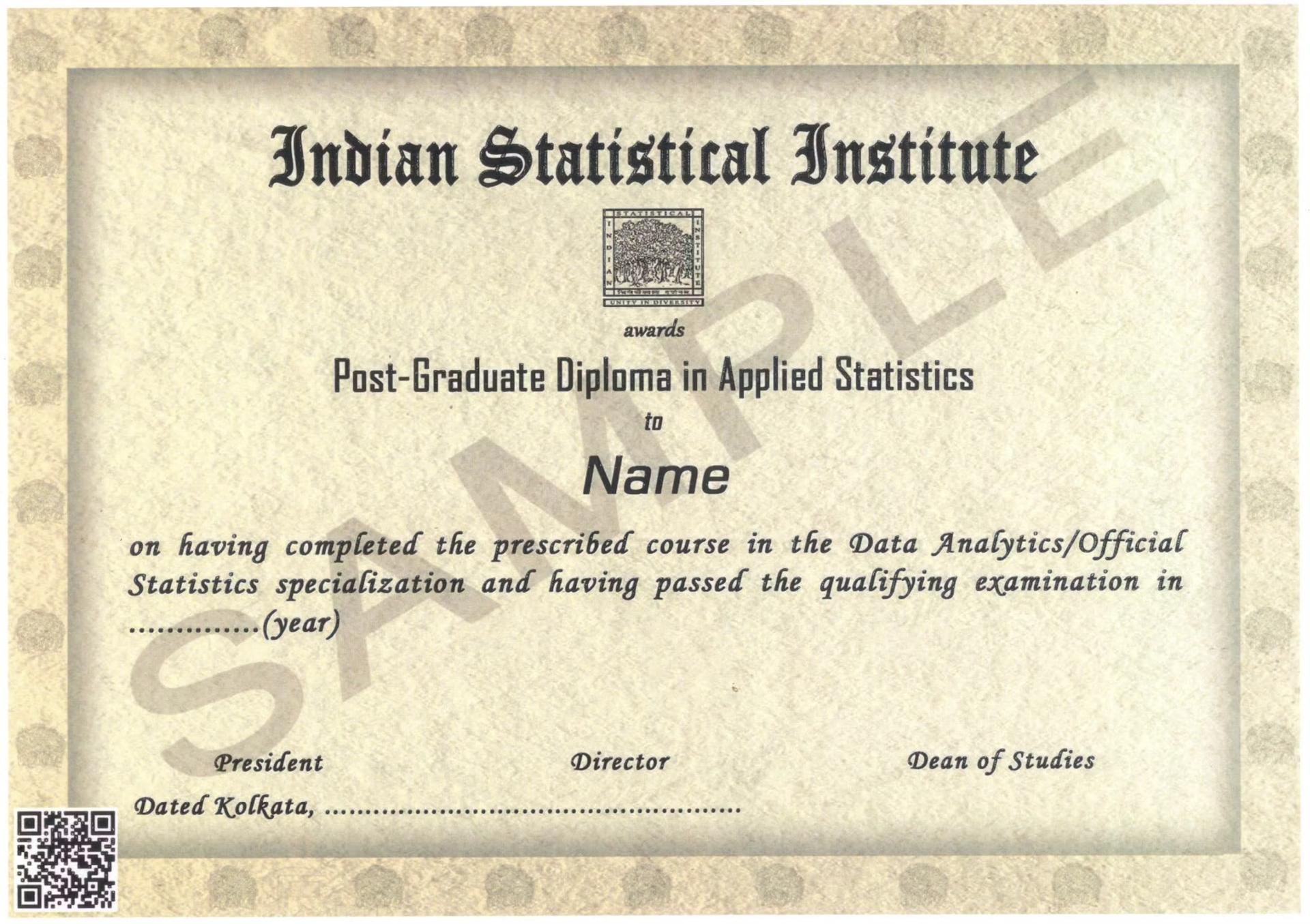 Sample Degree Certificate