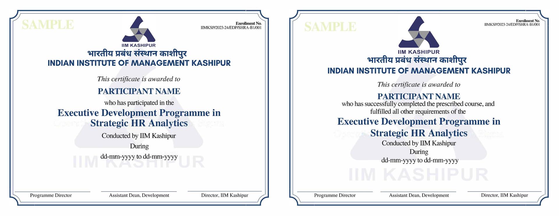 Sample Degree Certificate
