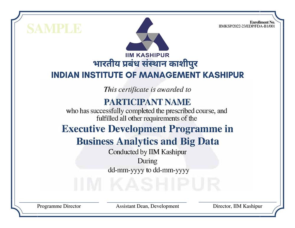 Sample Degree Certificate