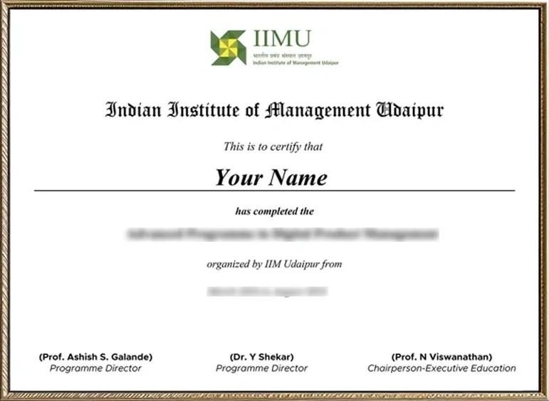Sample Degree Certificate