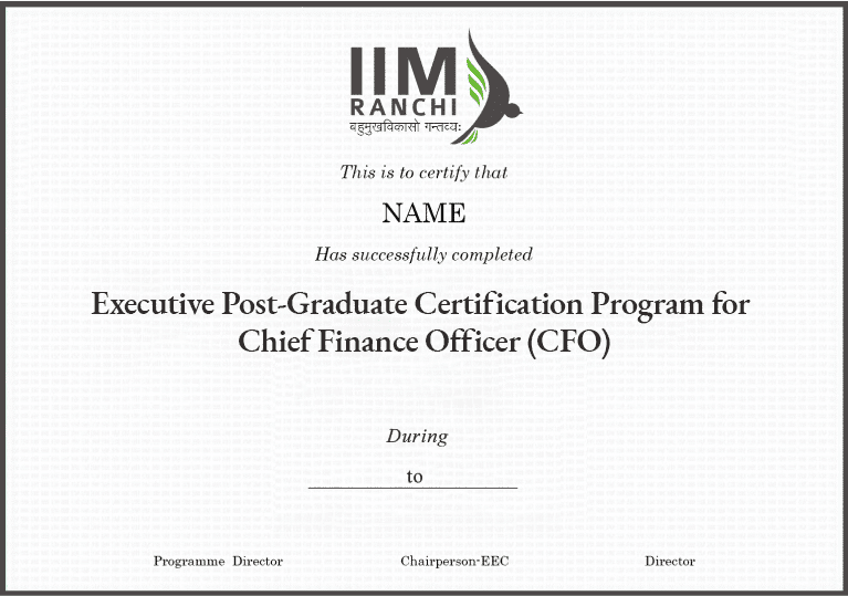 Sample Degree Certificate