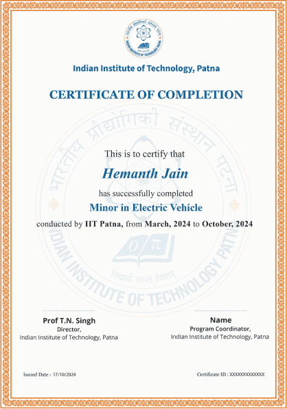 Sample Degree Certificate