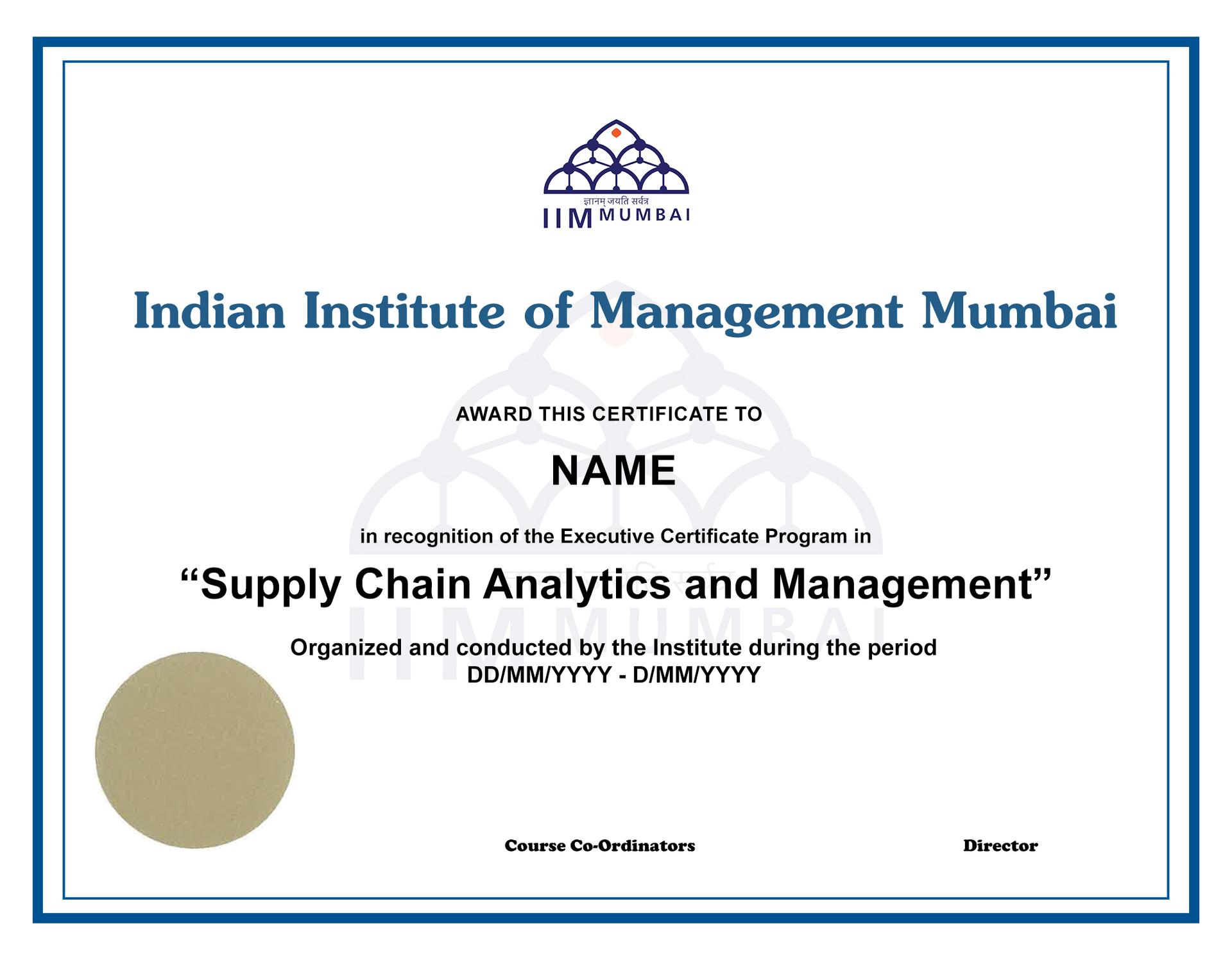 Sample Degree Certificate
