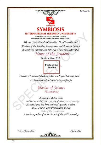 Sample Degree Certificate