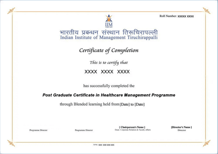 Sample Degree Certificate