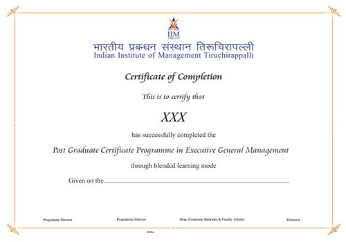 Sample Degree Certificate