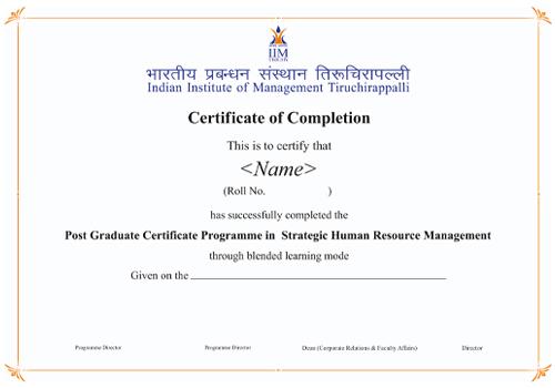 Sample Degree Certificate