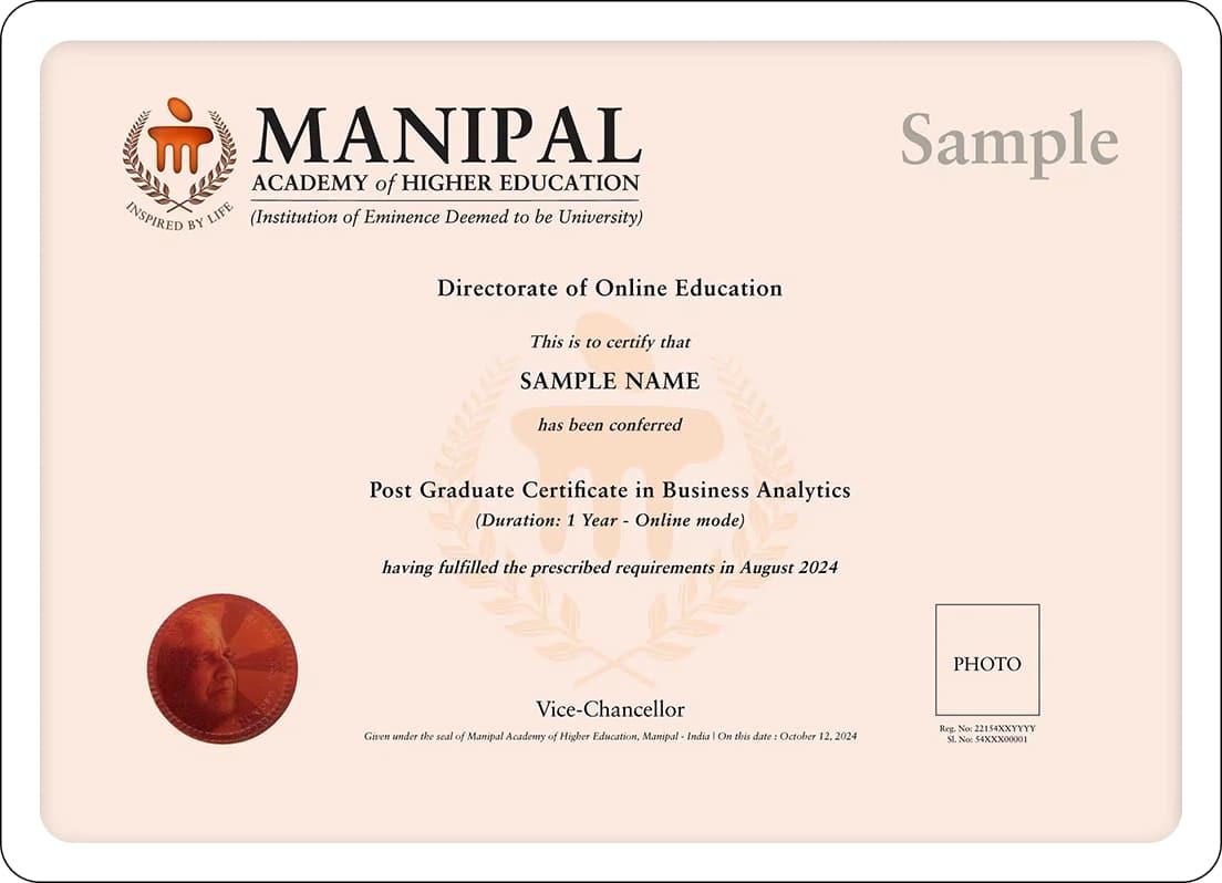 Sample Degree Certificate