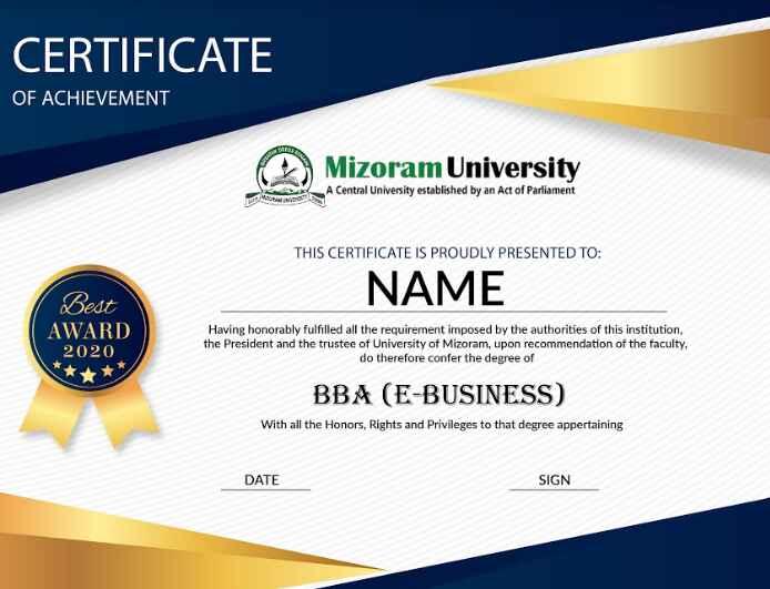 Sample Degree Certificate