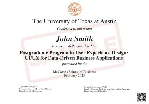 Sample Degree Certificate