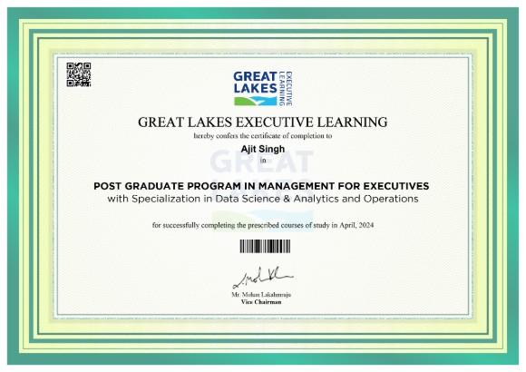 Sample Degree Certificate