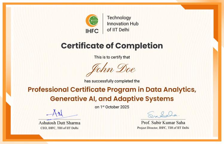 Sample Degree Certificate