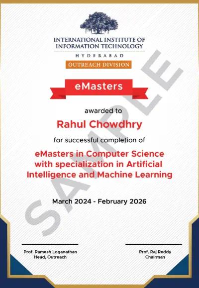 Sample Degree Certificate