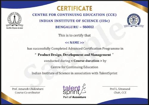 Sample Degree Certificate