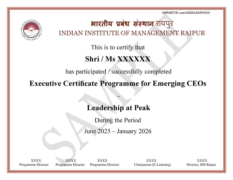 Sample Degree Certificate