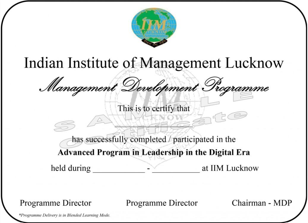 Sample Degree Certificate