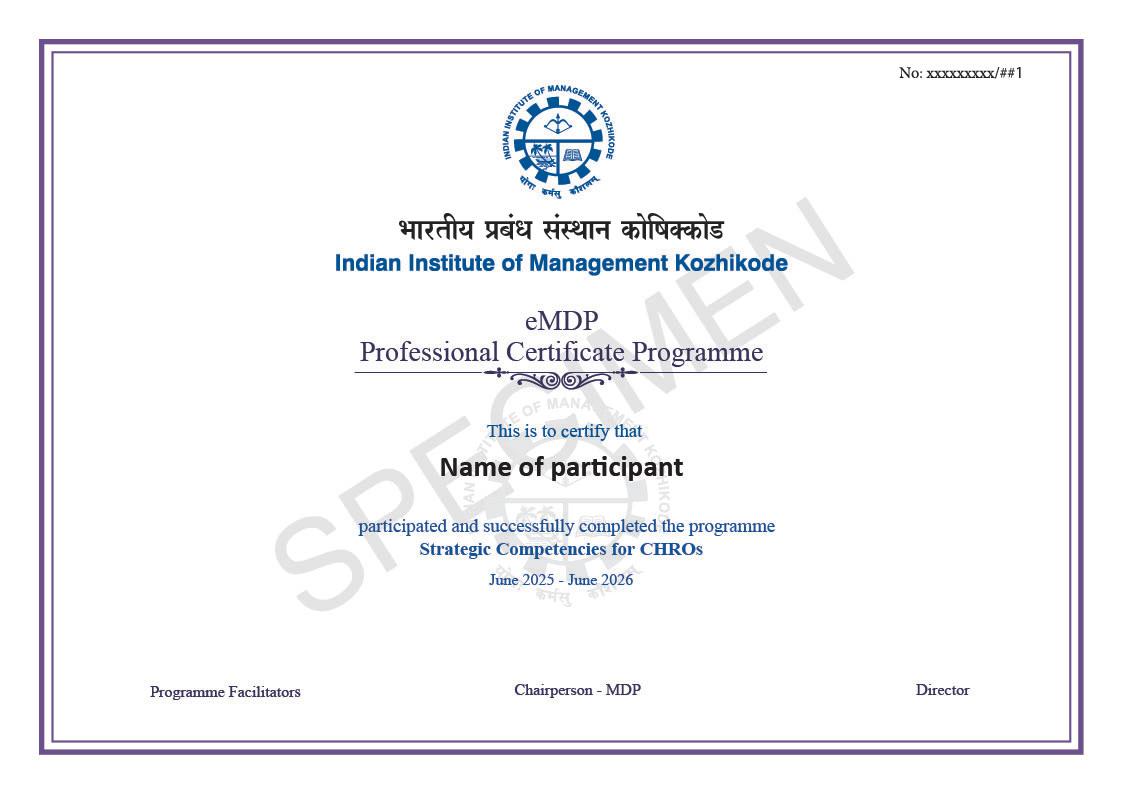 Sample Degree Certificate