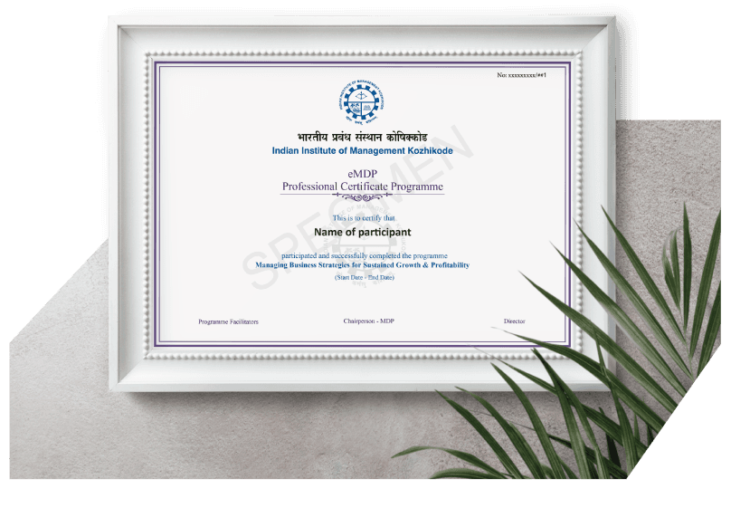 Sample Degree Certificate